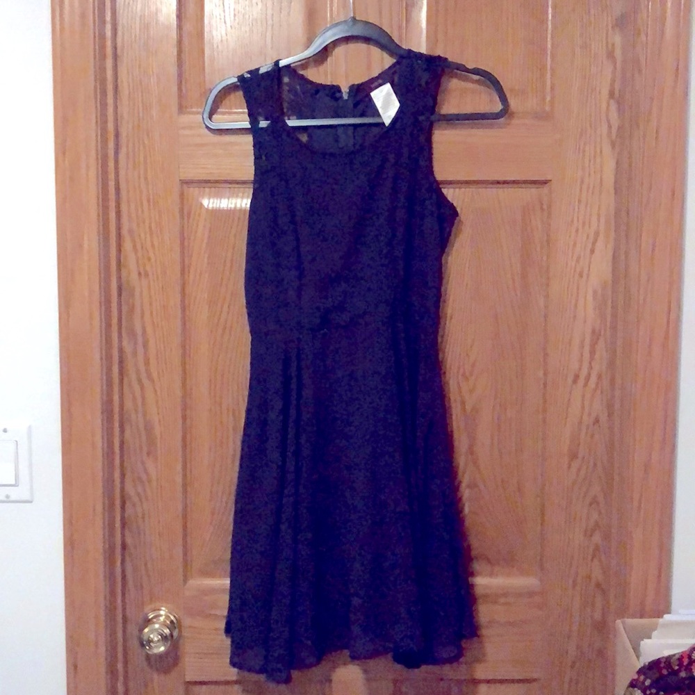 Mark a dark purple dress